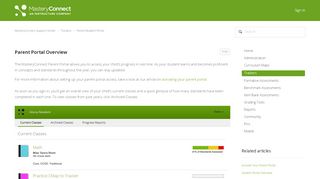 
                            1. Parent Portal Overview – MasteryConnect Support Center