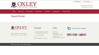 
                            3. Parent Portal - Oxley Christian College