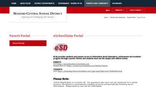 
                            11. Parent Portal / Parent Portal - Bedford Central School District