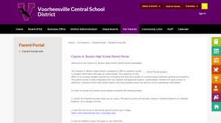 
                            7. Parent Portal / Parent Portal Info - Voorheesville