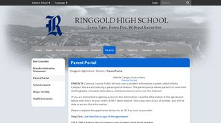
                            8. Parent Portal - Ringgold High School