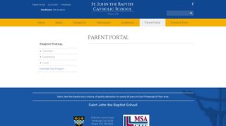 
                            5. Parent Portal - St. John the Baptist - Plum, PA