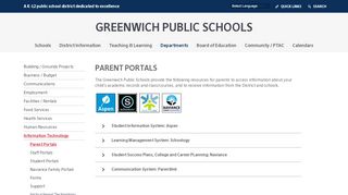 
                            1. Parent Portals - Greenwich Public Schools