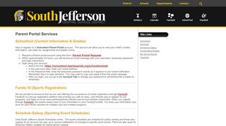 
                            9. Parent Portals | South Jefferson School District