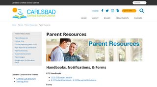 
                            3. Parent Resources - Carlsbad Unified School District