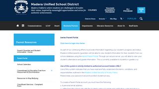 
                            6. Parent Resources / Parent Portal - Madera Unified School District