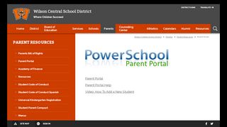 
                            3. Parent Resources / Parent Portal - Wilson Central School District