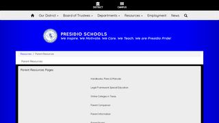 
                            1. Parent Resources - Presidio ISD