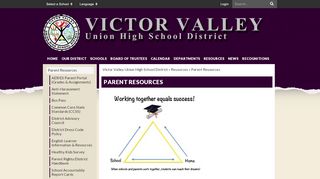 
                            2. Parent Resources - Victor Valley Union High School District