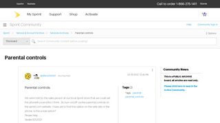 
                            7. Parental controls - Sprint Community