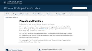 
                            2. Parents and Families - Case Western Reserve University