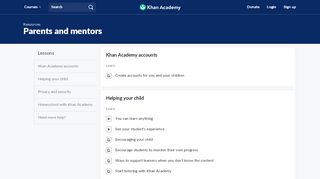 
                            6. Parents and mentors | Resources | Khan Academy