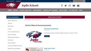 
                            1. Parents and Students - Joplin Schools