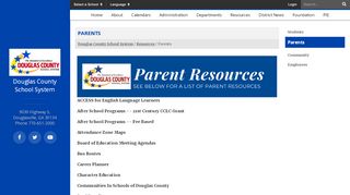 
                            6. Parents - Douglas County School System