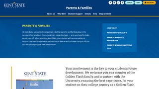 
                            3. Parents & Families | Home Page | Kent State University