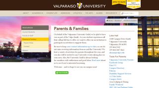 
                            2. Parents & Families | Resources - Valparaiso University