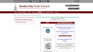 
                            4. Parents Login Center - Garden City Public Schools