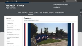 
                            2. Parents - Pleasant Grove High School