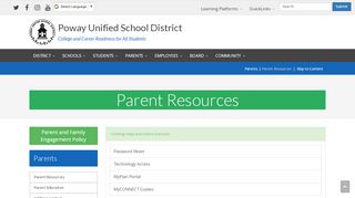 
                            4. Parents Resources - Poway Unified
