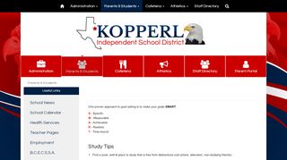 
                            3. Parents & Students - Kopperl Independent School District