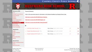 
                            5. Parents & Students - Rustburg High School