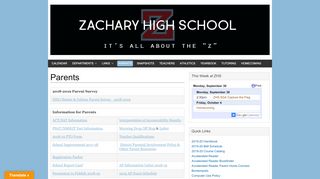 
                            2. Parents - Zachary High School