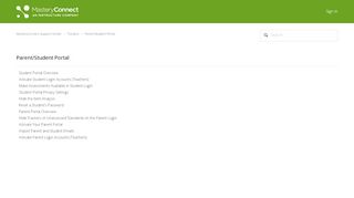 
                            2. Parent/Student Portal – MasteryConnect Support Center