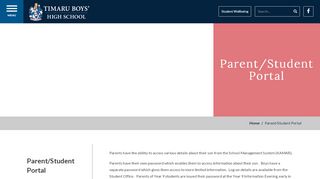 
                            7. Parent/Student Portal » Timaru Boys