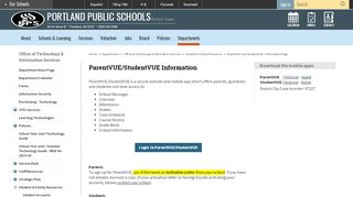 
                            5. ParentVUE/StudentVUE - Portland Public Schools