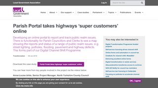 
                            5. Parish Portal takes highways 'super customers' online | Local ...