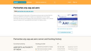 
                            8. Parivartan.erp.sap.aai.aero server and hosting history