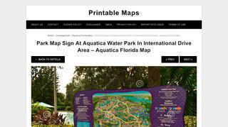 
                            8. Park Map Sign At Aquatica Water Park In …