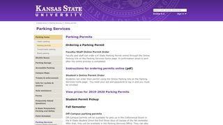 
                            5. Parking Permits | Parking Services | Kansas State University