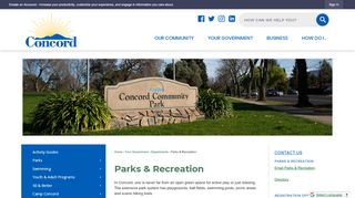 
                            4. Parks & Recreation | Concord, CA