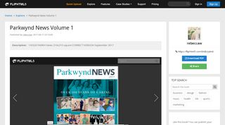 
                            9. Parkwynd News Volume 1 Pages 1 - 16 - Text Version | FlipHTML5