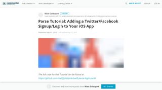 
                            9. Parse Tutorial: Adding a Twitter/Facebook Signup/Login to Your iOS ...