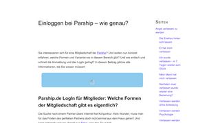 
                            8. Parship.de LogIn >>7 Fakten<< - Trennungsschmerzen.org