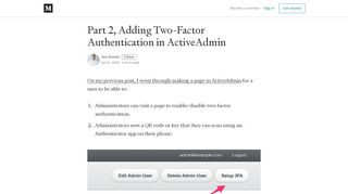 
                            9. Part 2, Adding Two-Factor Authentication in ActiveAdmin