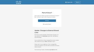 
                            8. Part of Cisco? - Box | Login