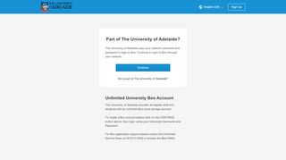 
                            7. Part of The University of Adelaide? - Box | Login