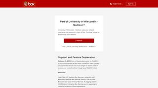 
                            3. Part of University of Wisconsin - Madison? - Box | Login