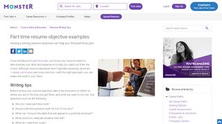 
                            8. Part-Time Resume Objective Examples | Monster.com