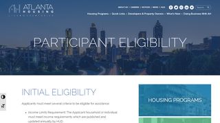 
                            3. Participant Eligibility | Atlanta Housing Authority