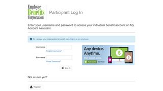 
                            3. Participant Login | Your Personal Benefit Account