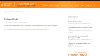 
                            3. Participant Portal - Horizon 2020 Ireland