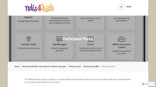 
                            5. Participant Portal – NDIS4kids