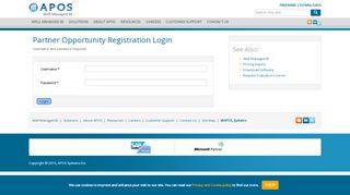 
                            5. Partner Login - APOS Systems - Well Managed BI