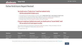 
                            2. Partner Portal Access Request Received | Audinate