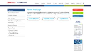 
                            6. Partner Portal Login | Talari Networks