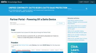 
                            6. Partner Portal - Powering Off a Datto Device – Datto Knowledge Base